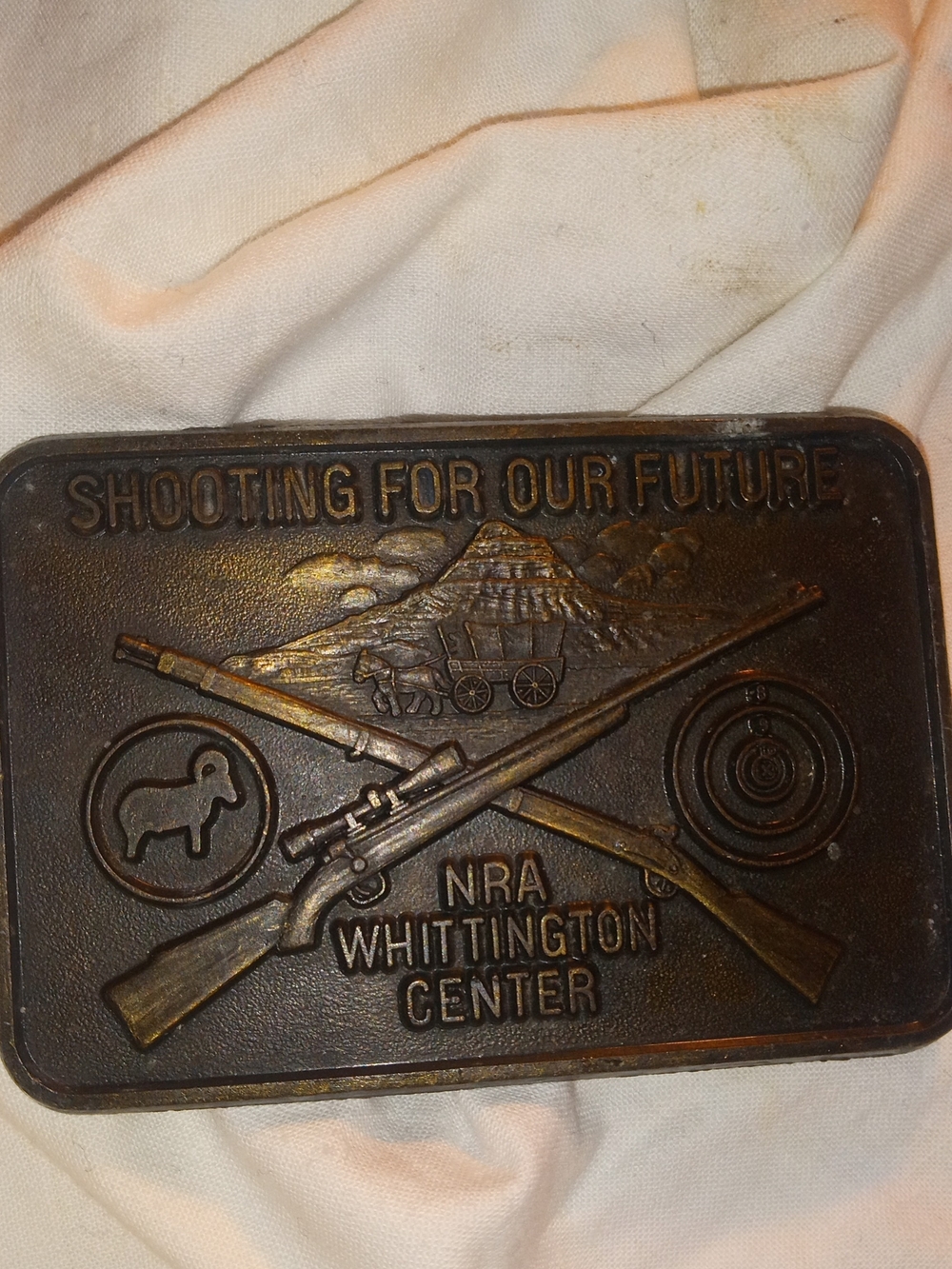 NRA Whittington Center 'Shooting For Our Future' Brass Belt Buckle